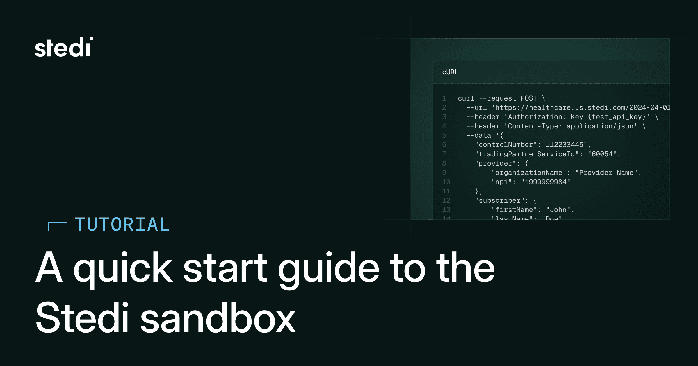 A quick start guide to the Stedi sandbox - Stedi