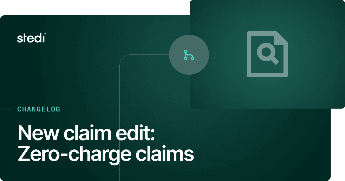 Claim edit: Zero-charge claims - Stedi