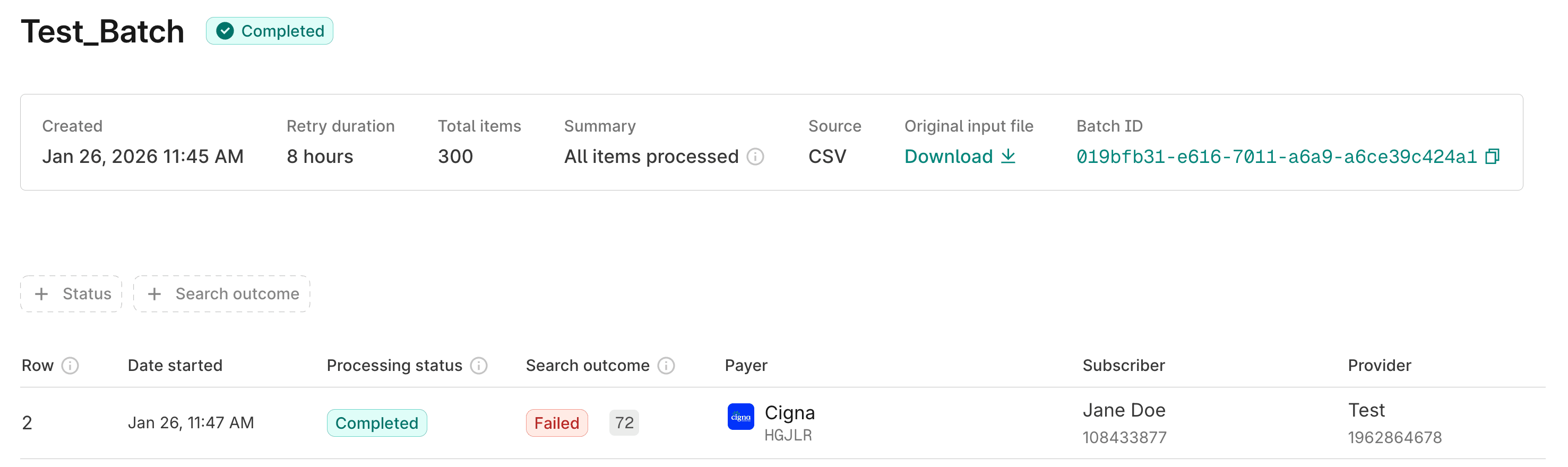 Batch checks UI statuses