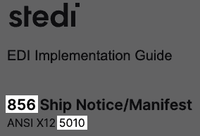 The cover sheet of an implementation guide.