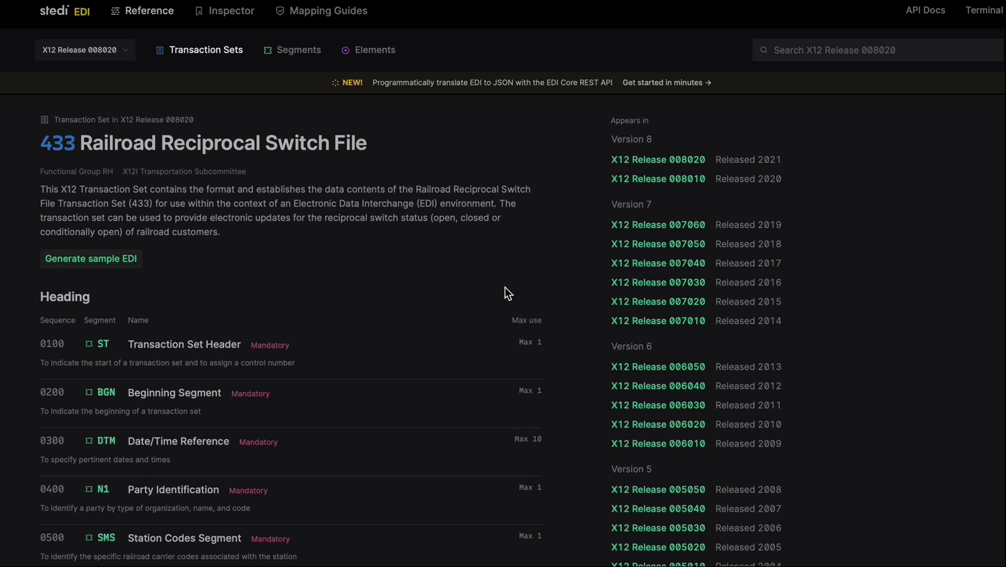 Example of the sample file generation