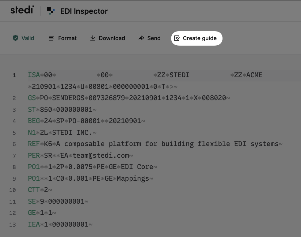 Guide from Inspector