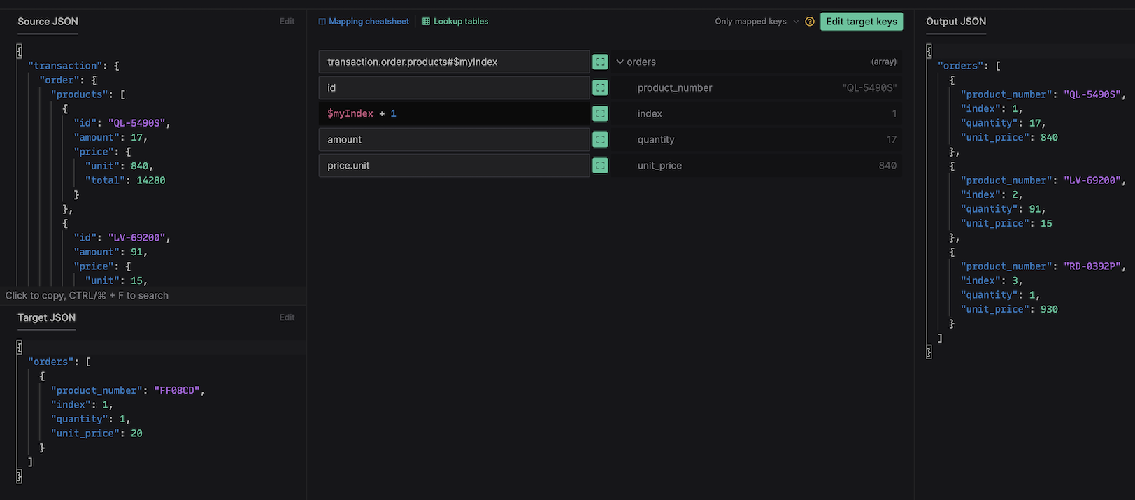 Mappings link indexes
